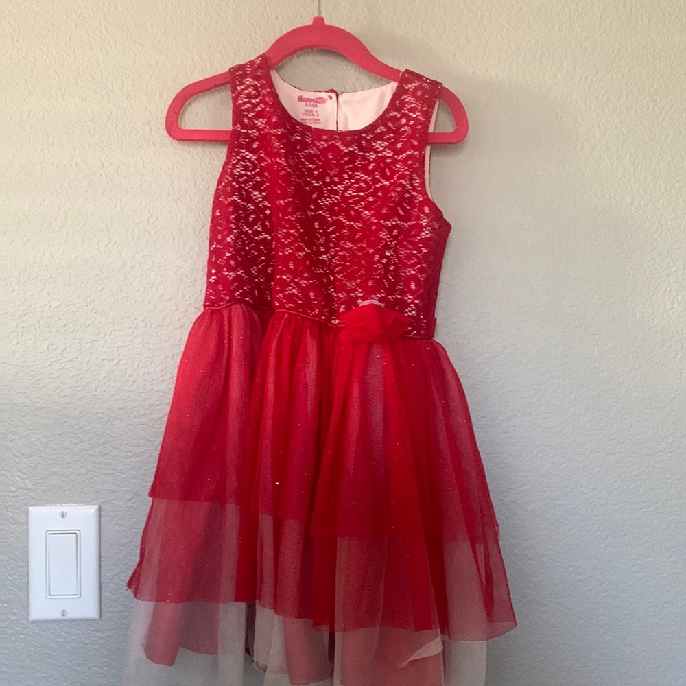 Nannette Christmas red dress, size 5